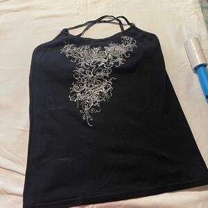 Harley-Davidson Black Camisole with Silver Graphic